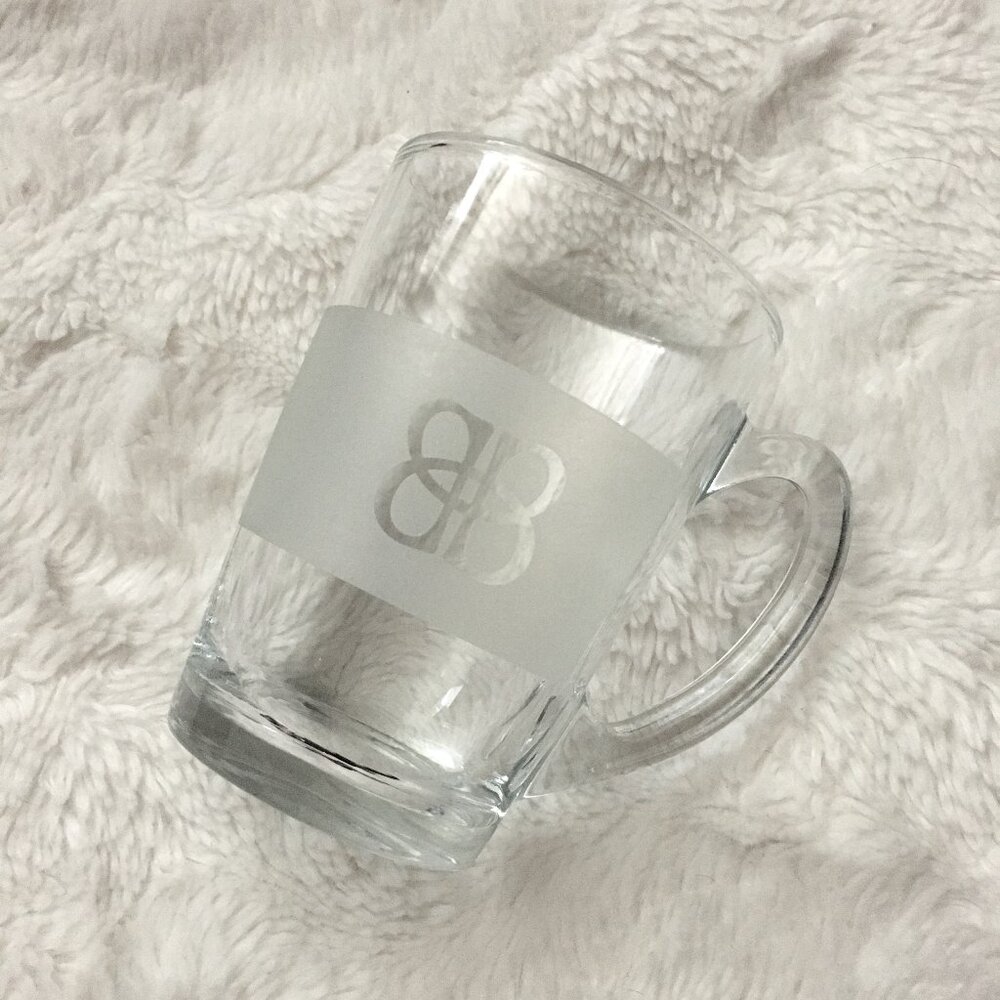 Baileys Original Irish Cream Glass Etched Coffee Mug Frosted Logo